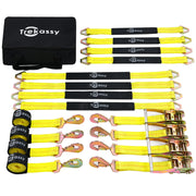 Trekassy Car Tie Down Straps for Trailers with Snap Hooks, 2" x 96" Ratchet Car Straps