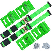 Trekassy Wheel Chock Tie-Down Kit, Heavy Duty E Track Trailer Tie Down Tire Straps - 2 Pack
