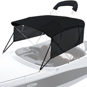 KAKIT 3 4 Bow Bimini Top Replacement Cover, 900D Oxford Bimini Tops for Boats with 2 Mesh Sidewalls, 2 Straps and Storage Boot Easy Install Zipper Closure, Replacement Boat Canopy Sun Shade No Frame
