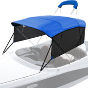 KAKIT 3 4 Bow Bimini Top Replacement Cover, 900D Oxford Bimini Tops for Boats with 2 Mesh Sidewalls, 2 Straps and Storage Boot Easy Install Zipper Closure, Replacement Boat Canopy Sun Shade No Frame