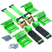 Trekassy Wheel Chock Tie-Down Kit, Heavy Duty E Track Trailer Tie Down Tire Straps - 2 Pack