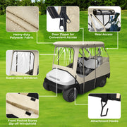 KAKIT 800D Oxford 4 Person Golf Cart Enclosure with Roll-up Windshield