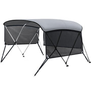 KAKIT 3 4 Bow Bimini Tops for Boats with 3 Mesh Sidewalls Rear Support Poles Boat Canopy