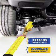 Trekassy Car Tie Down Straps for Trailers with Snap Hooks, 2" x 96" Ratchet Car Straps