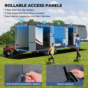RVMasking 7 Layers Top Heavy Duty 5th Wheel RV Cover with 4 Tire Covers for 28'1"-43'