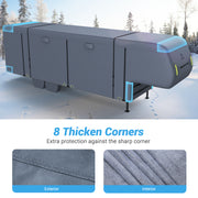 Upgraded 6 Layers Heavy Duty 5th Wheel RV Cover Camper Cover 28'1''-43' for Motorhome