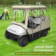 KAKIT 800D Oxford 4 Person Golf Cart Enclosure with Roll-up Windshield