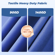 RVMasking Middle 1400D Reinforced Boat Cover with Drainage Kits & Storage Bag, Marine Grade Waterproof Trailerable Boat Cover, Blue