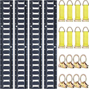 Trekassy 8ft Horizontal E-Track Tie-Down Rail Kit with 8 Steel O-Ring Anchors and Rope Tie Offs