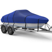 RVMasking 1400D Boat Cover Fits Bass Boat, V-Hull, Runabout, Fish&Ski, Tri-Hull Length: 14’-24’