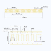 Trekassy E Track Tie-Down Rail Kit - 12 Pieces: 4 Pack 5ft Horizontal E-Track Rails & 8 E Track Accessories for Enclosed Trailers, Trailer Beds, Pickups, Trucks