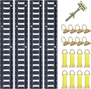 Trekassy 4 Pack 5' E-Track Rails & 17 Etrack E Track Tie-Down Rail Kit for Truck Bed, Trailers