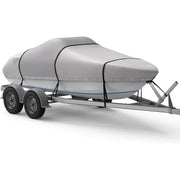 RVMasking 1400D Boat Cover Fits Bass Boat, V-Hull, Runabout, Fish&Ski, Tri-Hull Length: 14’-24’