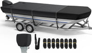 RVMasking Heavy Duty Waterproof 900D Jon Boat Cover with Motor Cover