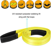 2 Pack 10' x 2" Lift Sling Straps 10,000 Pound Capacity