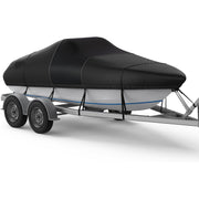 RVMasking 1400D Boat Cover Fits Bass Boat, V-Hull, Runabout, Fish&Ski, Tri-Hull Length: 14’-24’