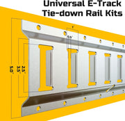 Trekassy E Track Tie-Down Kit - 16 Pieces: 4 Pack 8ft E-Track Rails, 2 Pack 2ft E-Track Rails, 10 E Track Tie