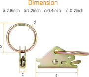 Trekassy 8 O-Ring Anchors and 8 Rope Tie Offs, TieDown Accessories Bundle