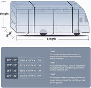Heavy Duty 6 Layers Class C RV Cover for 23'-32' Motorhome
