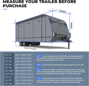 RVMasking 7 Layers Top RV Travel Trailer Cover for 34'1"-40', Dark Gray