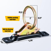 Trekassy 15ft E Track Ratchet Straps-4 Pack, 8 E-Track O-Rings and 6 Pack E-Track Single Slot