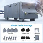 Heavy Duty 6 Layers Class C RV Cover for 23'-32' Motorhome