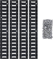 Trekassy E Track Tie-Down Rail with Screws for Cargo on Pickups, Trucks, Trailers (4 Pack / 8 Pack)