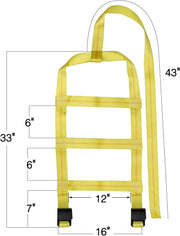 Trekassy Wheel Car Tow Dolly Basket Straps with Flat Hooks 2 Pack Heavy Duty for 14"-17" Tires