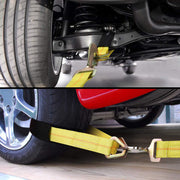 Trekassy 2”x 96” Car Tie Down Straps for Trailers - 2+2 Axle Straps and 2 Ratchet Straps