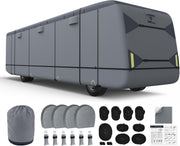 RVMasking 38'1"-42' Top Class A RV Cover, 9 Layers Waterproof, Anti-UV, 4 Tire Covers, Rip-Stop