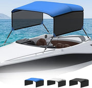 KAKIT 3 4 Bow Bimini Top Replacement Cover, 900D Oxford Bimini Tops for Boats with 2 Mesh Sidewalls, 2 Straps and Storage Boot Easy Install Zipper Closure, Replacement Boat Canopy Sun Shade No Frame
