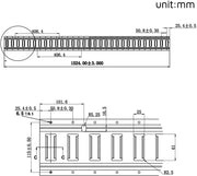 6 Pack 5ft Galvanized Steel Horizontal E-Track Rails with 6 Steel O-Ring Anchors for Pickups, Trucks, Trailers, Vans