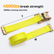 Trekassy 15ft E Track Ratchet Straps-4 Pack, 8 E-Track O-Rings and 6 Pack E-Track Single Slot