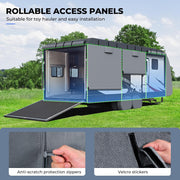RVMasking 7 Layers Top RV Travel Trailer Cover for 34'1"-40', Dark Gray