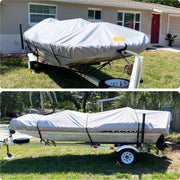 RVMasking Heavy Duty Waterproof 900D Jon Boat Cover with Motor Cover