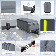 RVMasking 7 Layers Top RV Travel Trailer Cover for 34'1"-40', Dark Gray