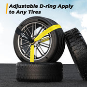 Trekassy Car Tie Down Straps with Flat Hooks, 2" x 120" Lasso Straps, Heavy Duty Tire Straps