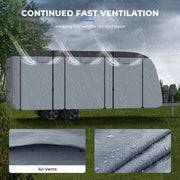 RVMasking Waterproof 600D Top RV Travel Trailer Cover for 15'1"-40'