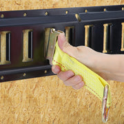 Trekassy 8ft Horizontal E-Track Tie-Down Rail Kit with 8 Steel O-Ring Anchors and Rope Tie Offs