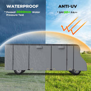 Heavy Duty 7 Layers Class C RV Cover Anti-UV for 23'-32' Motorhome Breathable Rip-Stop with 2Pcs Long Straps & Gutter Spout Covers