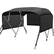 KAKIT 3 4 Bow Bimini Tops for Boats with 3 Mesh Sidewalls Rear Support Poles Boat Canopy Includes Straps Storage Boot