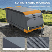 RVMasking 7 Layers Top RV Travel Trailer Cover for 34'1"-40', Dark Gray