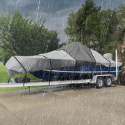 RVMasking 1200D Middle Center Console Bass Boat Cover for V-Hull Runabouts with Motor Cover