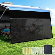 600D Top + Mesh Bottom RV Awning Shade Screen with Zipper for Trailer Camper