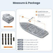 RVMasking 1400D Boat Cover Fits Bass Boat, V-Hull, Runabout, Fish&Ski, Tri-Hull Length: 14'-22'