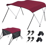 KAKIT 3 4 Bow Bimini Tops for Boats with Mesh Sides Heavy Duty Cover Adjustable 4 Straps Zippered Storage Boot