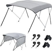 KAKIT 3 4 Bow Bimini Tops for Boats with Mesh Sides Heavy Duty Cover Adjustable 4 Straps Zippered Storage Boot
