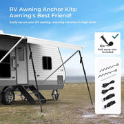 Fonzier 18oz RV Awning Fabric Replacement for Trailer Camper Awning