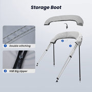 KAKIT 3 4 Bow Bimini Tops for Boats with Mesh Sides Heavy Duty Cover Adjustable 4 Straps Zippered Storage Boot