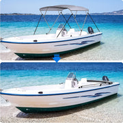 KAKIT 3 4 Bow Bimini Tops for Boats with Mesh Sides Heavy Duty Cover Adjustable 4 Straps Zippered Storage Boot